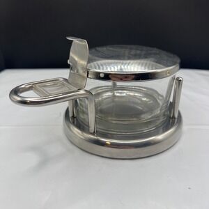 RSVP Endurance Stainless Steel Salt Server Glass Bowl Parmesan Cheese Cellar 8oz